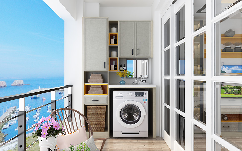 現代簡約派陽臺柜_現代簡約派陽臺柜廠家